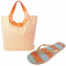 Set slapi flip-flops (39-40) cu geanta de plaja LALU Ianira