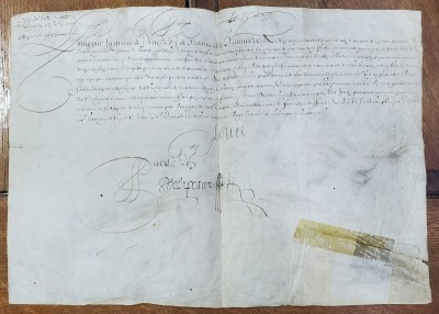 Ludovic al XIII-lea Regele Frantei, Document original, semnat olograf si datat 1623 foto