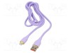 Cablu USB 2.0 GEMBIRD 1,5m USB A - Apple Lightning violet