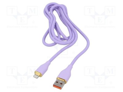 Cablu USB 2.0 GEMBIRD 1,5m USB A - Apple Lightning violet foto