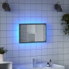 Gossi oglinda de baie led, gri sonoma, 60x8,5x38 cm lemn prelucrat