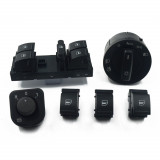 Set bloc lumini + butoane negru Volkswagen Golf, Jetta, Passat, Tiguan