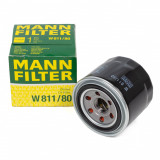 Filtru Ulei Mann Filter Kia Stinger 2017&rarr; W811/80, Mann-Filter