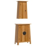 Cumpara ieftin Set mobilier de baie, 2 piese, lemn masiv de pin