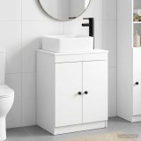 Cumpara ieftin Dulap pentru Chiuveta de Baie Alb 54 x 41 x 100 cm