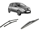 Cumpara ieftin Set 3 stergatoare RENAULT TWINGO II (CN0_) din 2007-2014, pentru parbriz si luneta fata si spate auto, Bosch Twin-Aerotwin, din cauciuc siliconat rezi