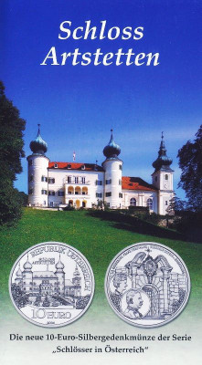 AUSTRIA 2004 -10 Euro -Castelul Artstetten -Argint 925 /16,00 gr /Blister /RAR foto
