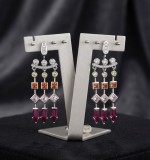Cumpara ieftin Cercei Candelabru din Argint 925 , zGems Cascade, - Multicolori cu Zirconiu cubic