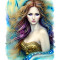 Sticker decorativ, Sirena, Albastru, 70 cm, 9229ST