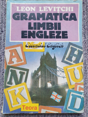 Leon Levitchi - Gramatica limbii engleze, 1994, 156 pag, stare buna foto