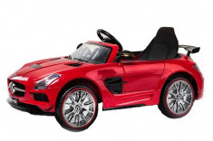 Masinuta electrica pentru copii Mercedes SLS AMG, Scaun tapitat #Rosu foto