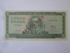 Rară! Cuba 5 Pesos 1972 Specimen UNC, Circulata, Iasi, Printata