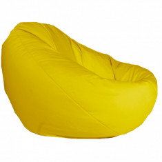 Fotoliu puf tip sac nirvana gigant panama yellow quince pretabil si la exterior umplut cu perle polistiren