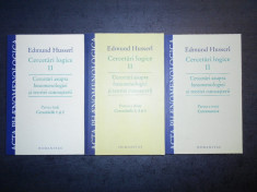 EDMUND HUSSERL - CERCETARI ASUPRA FENOMENOLOGIEI SI TEORIEI CUNOASTERII 3 volume foto