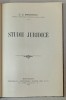 STUDII JURIDICE de G.G. MIRONESCU , 1912