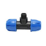 Teu compresiune 90&deg; cu filet exterior 20x20 mm x 1/2 PN16 pentru irigatii