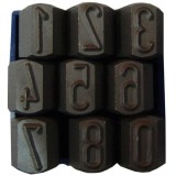 Poansoane, cifre 0 - 9, 10 mm, set 9 bucati