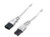 Cablu IEC C7 mamă - IEC C8 tată 1m gri 2,5A 250V