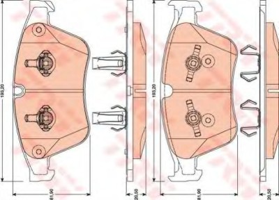 Set placute frana,frana disc MERCEDES M-CLASS (W164) (2005 - 2011) TRW GDB1794 foto