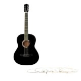 Cumpara ieftin Set chitara clasica din lemn si corzi Karok, 95 cm, Clasic Black