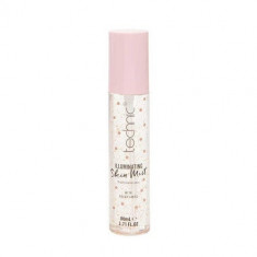 Spray iluminator pentru fixare machiaj, cu particule de aur, Technic, Skin Mist, Gold Flakes, 80 ml