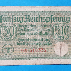 50 Pfennig - Bancnota veche anii 1930 Germania nazista