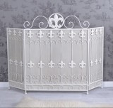 Paravan semineu din fier forjat Antik White AJA075