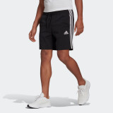 Pantalon scurt fitness bumbac croială dreaptă buzunare negru bărbați, Adidas