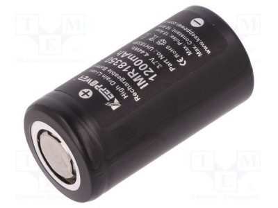 Acumul: Li-Ion 18350 3,7V 1200mAh &amp;Oslash;18,3x35mm 10A foto
