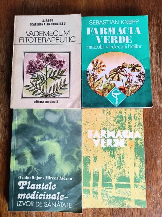 Lot 8 carti despre plante medicinale, tratamente , homeopatie, ... / R3P1F