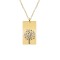 Floris - Colier personalizat copac tablita din argint 925 placat cu aur galben 24K