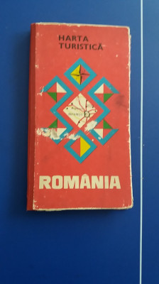 myh 63 - 27 - ROMANIA HARTA TURISTICA - EDITATA IN 1968 - PIESA DE COLECTIE foto