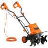 Outsunny Motobineusă electrică 1500W cu m&acirc;ner pliabil, lățime de lucru 40 cm, ad&acirc;ncime de arat 9 cm, 6 lame, portocaliu | Aosom Romania