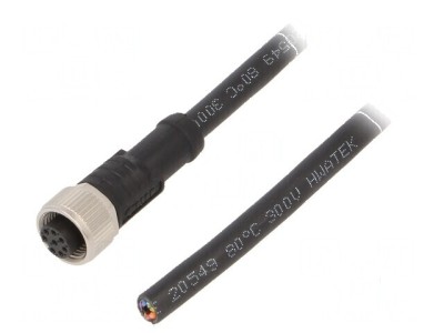 Cablu M12 PIN: 8 drept 2m - 30VAC 2A foto
