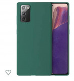 Huse silicon antisoc cu microfibra interior Samsung Galaxy Note 20 Verde Smarald, Husa