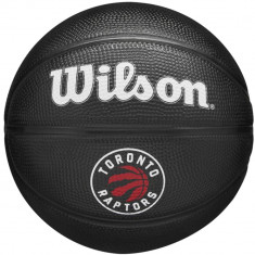 Mingi de baschet Wilson Team Tribute Toronto Raptors Mini Ball WZ4017608XB negru foto