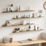 VidaXL Rafturi de perete, 4 buc., stejar sonoma, 100x9x3 cm 326687