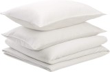 Set lenjerie de pat din satin, 260 x 220 cm / 50 x 80 cm x 2, Gri deschis