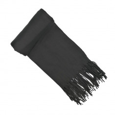 Fular elegant, Onore, negru, 202 x 71 cm, casmir, model uni