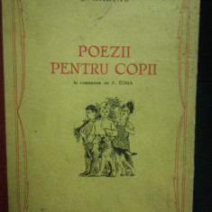 S. Marsac Poezii pentru copii Ed.Tineretului 1954 trad. A.Toma bogat ilustrata