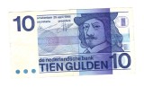 Bancnota Olanda 10 gulden 25 aprilie 1968, circulata, stare buna