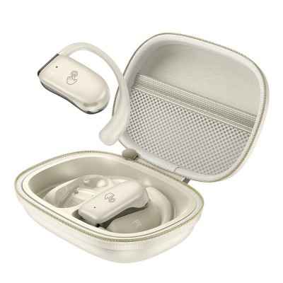 Casti Wireless Hoco Bluetooth TWS, EA2, Bej foto