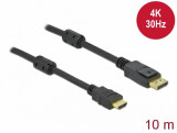 Cablu pasiv DisplayPort 1.2 la HDMI 4K30Hz T-T 10m Negru, Delock 85962