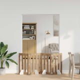 vidaXL Țarc pliabil pentru animale de companie 4 pcs Stejar Artizanal 8005970