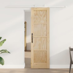 vidaXL Set de Uși Glisante Manual ORKDAL Natural și alb 61 x 198.5 cm