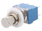 Comutator acţionat prin apăsare Poz 2 DPDT 1A/250VAC &Oslash;12,2mm