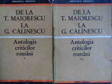 De La T. Maiorescu La G. Calinescu Antologia Criticilor Roman - Coloectiv ,522804, eminescu