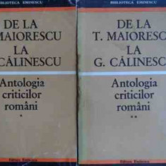 De La T. Maiorescu La G. Calinescu Antologia Criticilor Roman - Coloectiv ,522804