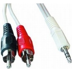 CABLU audio GEMBIRD stereo (3.5 mm jack la 2 x RCA), 2.5m &quot;CCA-458-2.5M&quot; (timbru verde 0.08 lei)