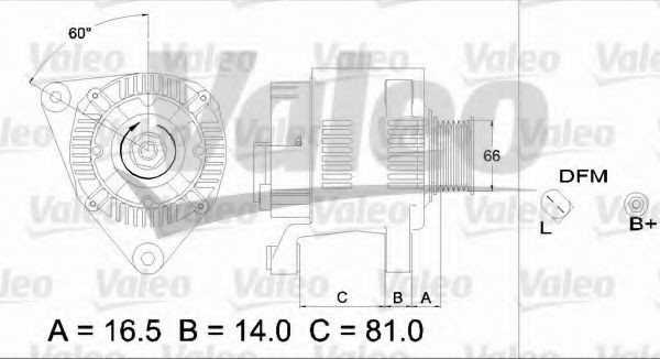 Generator / Alternator AUDI A6 (4B2, C5) (1997 - 2005) VALEO 437174